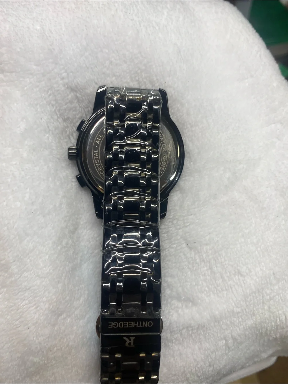 ONTHEEDGE  -  Black Stainless Mechanical Skeleton Watch